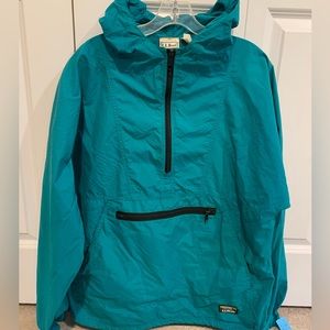 Vintage L.L Bean Rain Jacket Made in USA Mens Medium Teal